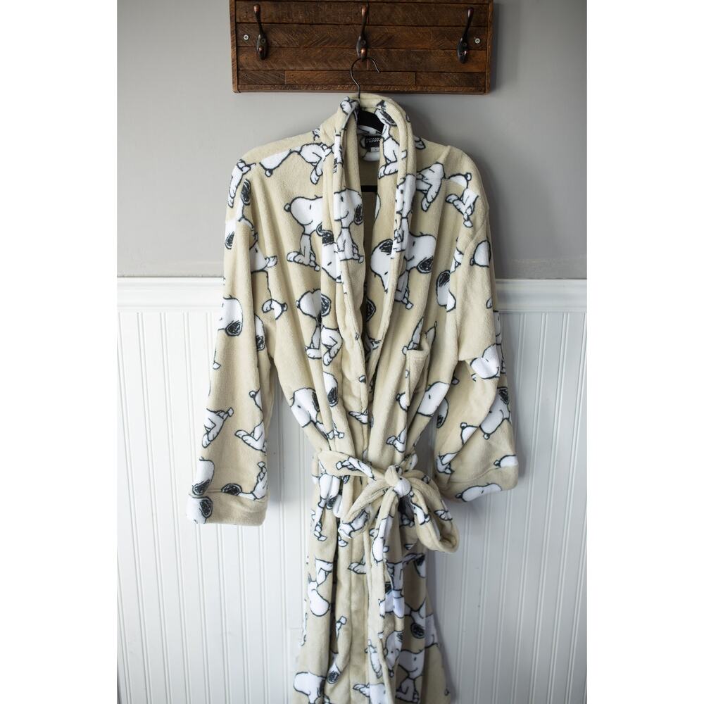 Urban Outfitters Peanuts Snoopy Pattern Robe One Size - Picture 2 of 5